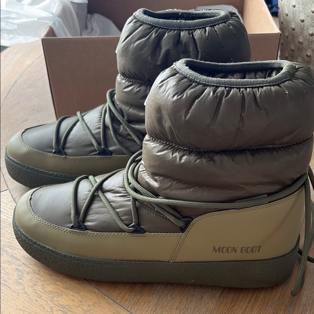 Moon Boot Olive Green Winter Boots
